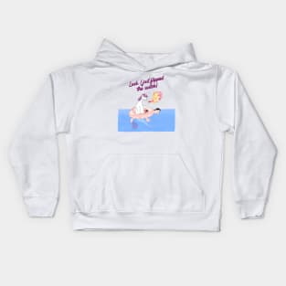 Unicorn pool party! Kids Hoodie